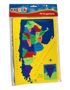 MAPA REPUBLICA ARGENTINA 33 CM KREKER - Juguetería Aladino
