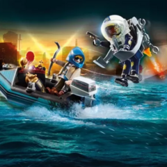 PLAYMOBIL POLICIA MOCHILA PROPULSORA - comprar online