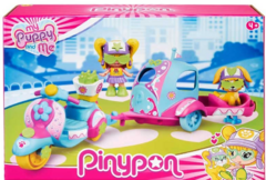 PIN Y PON MOTO CON CARRITO Y MASCOTA