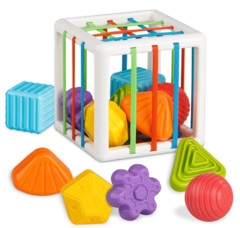 CUBO CON ELASTICOS Y FORMAS GEOMETRICAS - comprar online