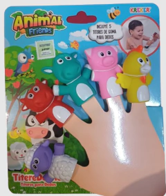 TITERES DE DEDO DE GOMA ANIMALES - Juguetería Aladino