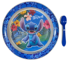 SET PLATO VASO Y CUCHARA STITCH - Juguetería Aladino