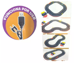 PISTA DE AUTOS CON CARGADOR USB FAYDI en internet