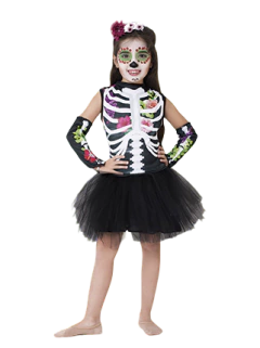 DISFRAZ CALAVERA MEXICANA TALLE 2