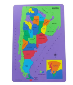 MAPA REPUBLICA ARGENTINA 33 CM KREKER