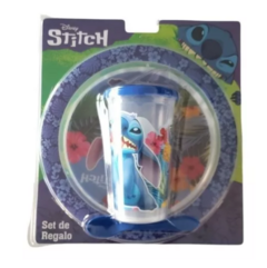 SET PLATO VASO Y CUCHARA STITCH