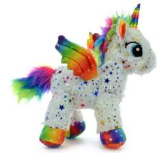 UNICORNIO PARADO CON ESTRELLAS BRILLANTES 33 CM en internet
