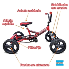CUATRICICLO A PEDAL EXTREME CON PIÑÓN FIJO - comprar online