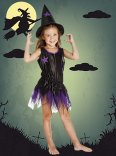 DISFRAZ BRUJA VIOLETA TALLE 3 - comprar online