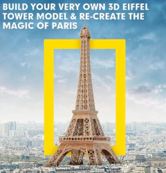 CUBIC FUN PUZZLE 3D EIFFEL TOWER NATGEO 80 PIEZAS - Juguetería Aladino