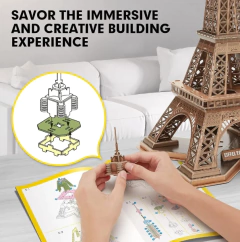 CUBIC FUN PUZZLE 3D EIFFEL TOWER NATGEO 80 PIEZAS - tienda online