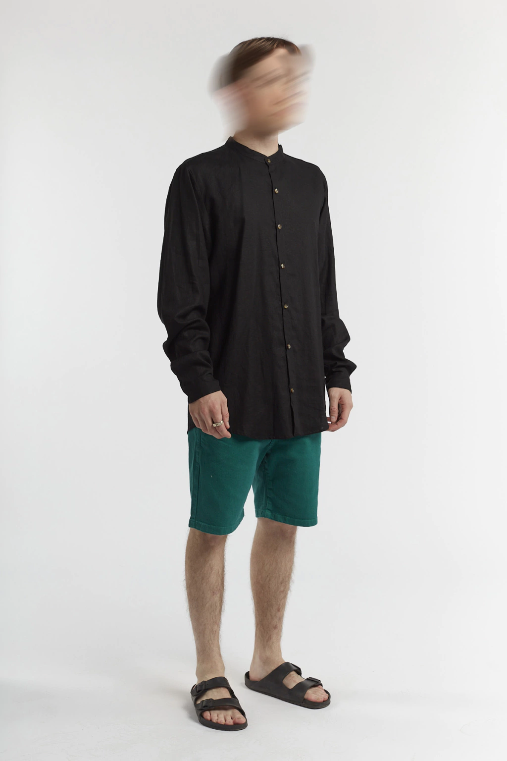 Camisa Lino Noel Negro 583 thumbnail 3