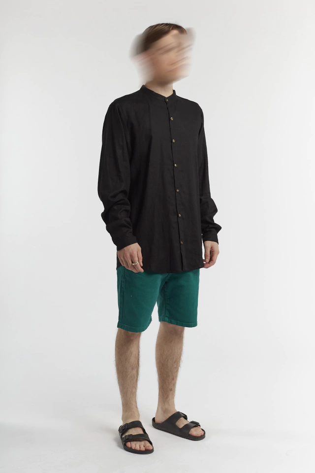 Camisa Lino Noel Negro 583 thumbnail 2
