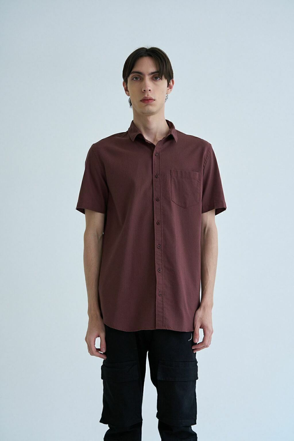 Camisa Malva Bordo 1806 thumbnail 3