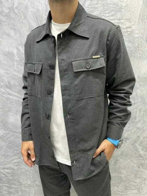 Camisa OXFORD Gris Oscuro
