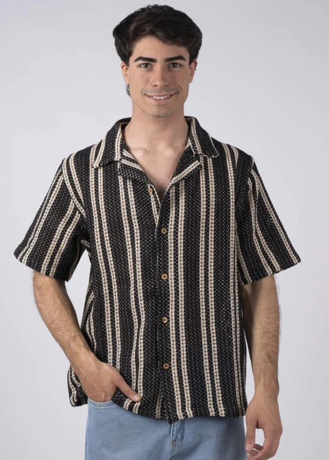 Camisa BRIDGERTON CROCHET Negro 182