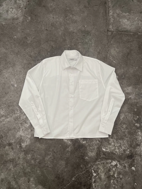 CAMISA POPLIN MANGA LARGA OVERSIZE BLANCA - comprar online