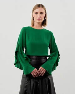 Blusa Iris Babados na Manga
