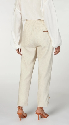 Calça Lídia Pijama Cos Alto Detalhe Barra