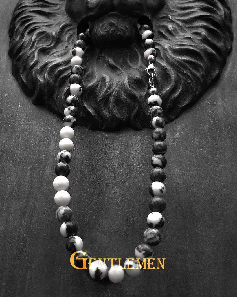 Collar Jaspe Cebra 10MM