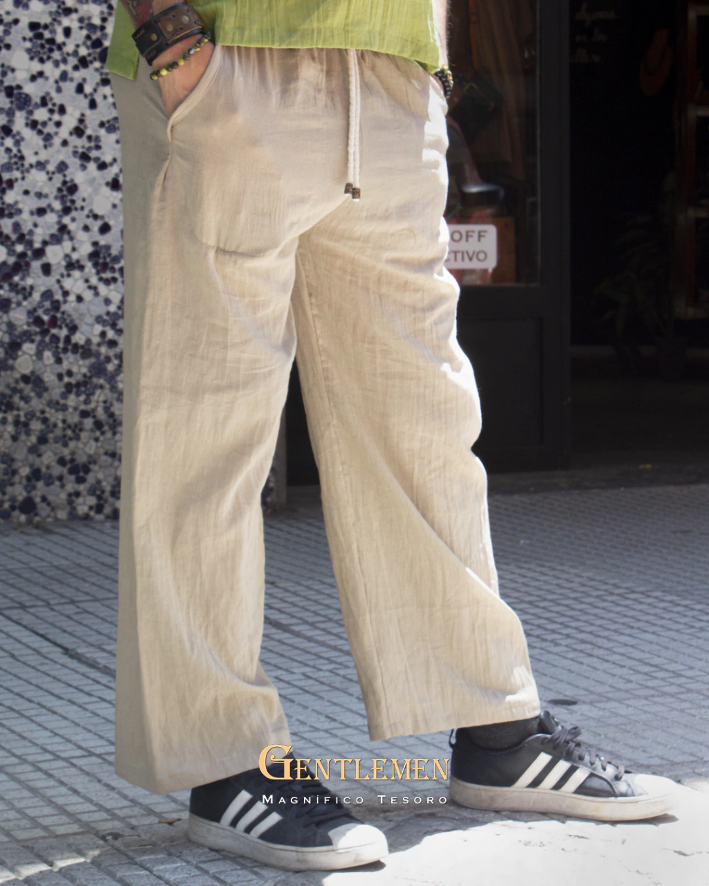 Pantalon de Gasa Beige