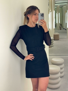Vestido Curto em Lã - Preto - comprar online