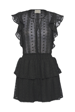 Vestido Curto Babados - Preto - comprar online