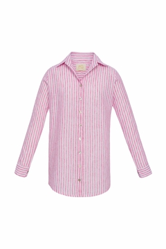 Camisa Listrada - Rosa na internet