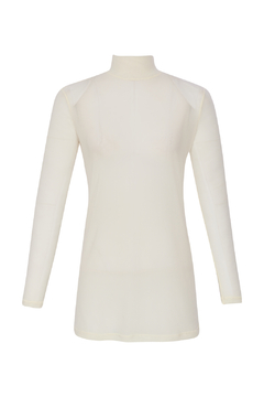 Blusa Tule Manga Longa - Creme - comprar online