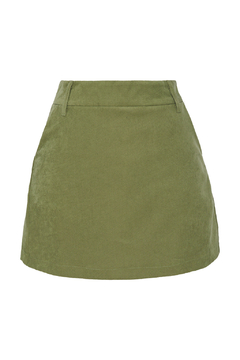 Short Saia Veludo Suede - Verde Oliva - comprar online