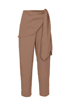 Calça Skinny Amarração - Mocha - comprar online