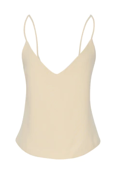 Camiseta de Alcinha em Crepe - Creme - comprar online