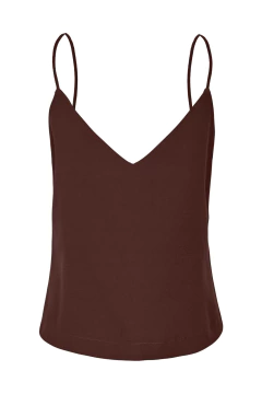 Camiseta de Alcinha em Crepe - Marrom - comprar online