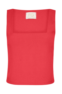 Cropped Crepe - Vermelho Tomatino