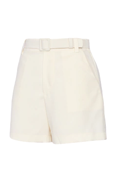 Short com Cinto Crepe - Off White - Fernanda Gardini