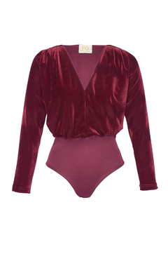 Body Veludo - Vermelho
