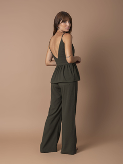 Camiseta Alcinha Peplum - Verde Escuro na internet