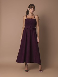 Vestido Lastex em Veludo Suede - Burgundy na internet