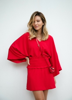 Blusa Kaftan - Vermelho Tomatino - comprar online
