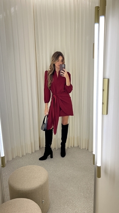Imagem do Chemise Curta com Pareô Amarração - Framboesa