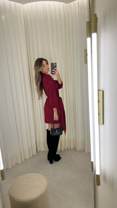 Chemise Curta com Pareô Amarração - Framboesa