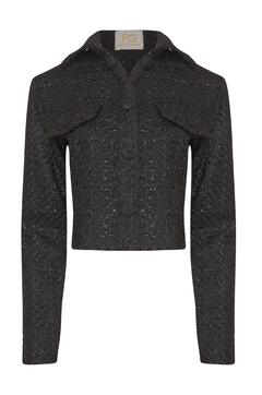 Jaqueta Tweed - Preto na internet