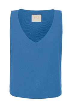 Camiseta Decote V - Azul