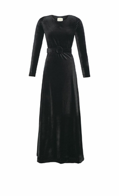 Vestido Veludo Clássico - Preto - loja online