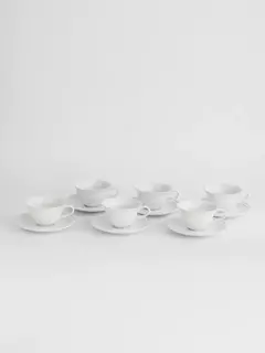 SET X 2 TAZA CON PLATO HARMONY WHITE - comprar online