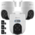 Pack de 3 Cámaras de Seguridad Wi-Fi Ezviz H8C 2MP + Memorias de 64GB - Vision Nocturna