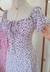 Vestido Midi Camponesa de Manga c/ Bojo - Crepe Sedinha na internet