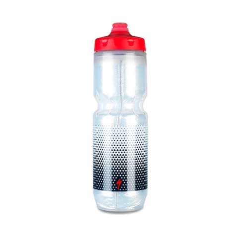 Garrafa Specialized Purist Insulated Fixy 680ml - Prata e Vermelho