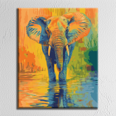Elefante Africano - Pinta por números!