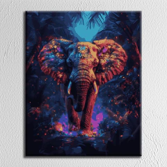 Elefante Neon - Pinta por números!